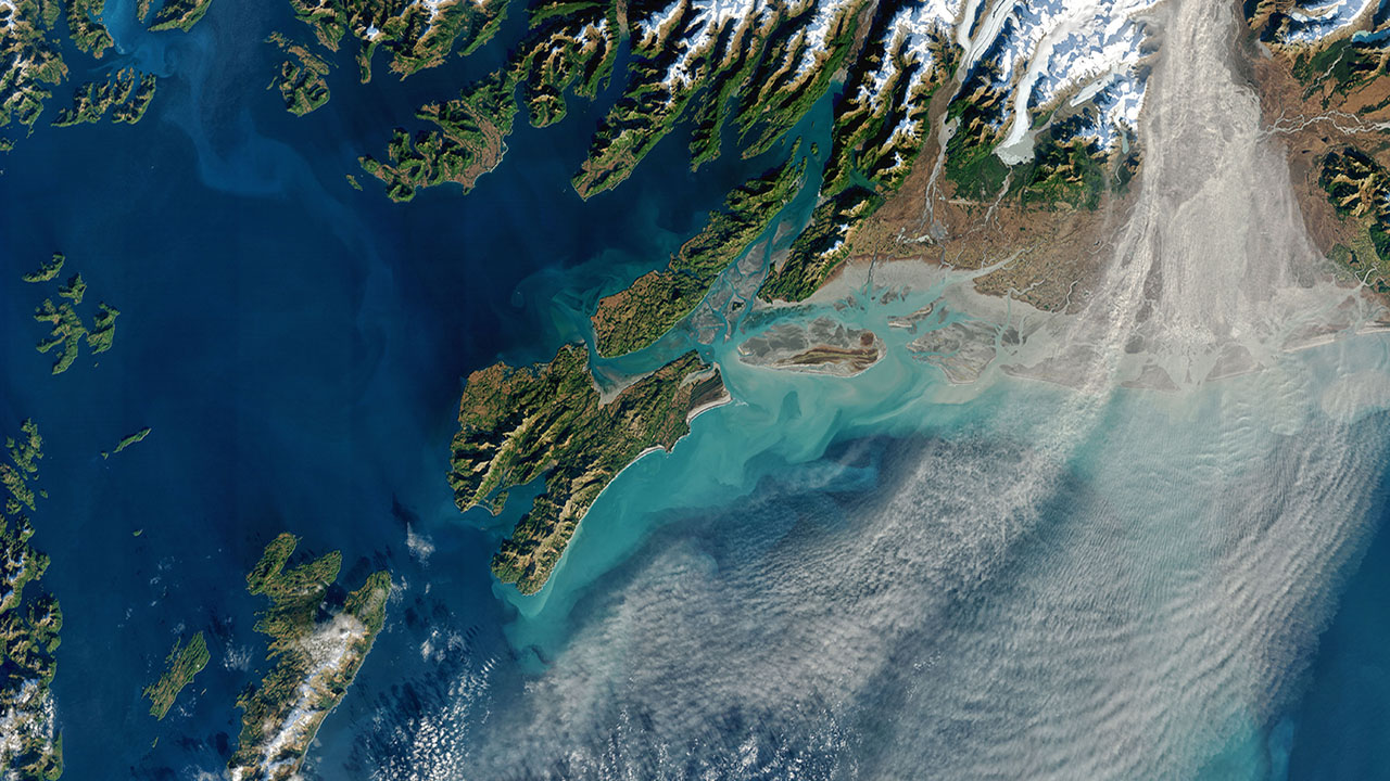 dust over alaska, from a satellite