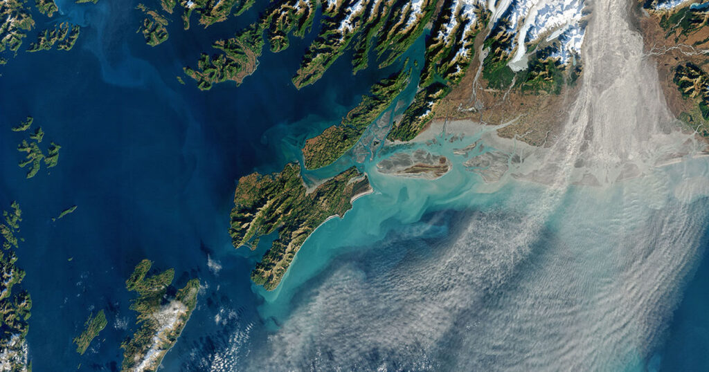 dust over alaska, from a satellite