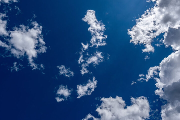 Blue sky with white clouds