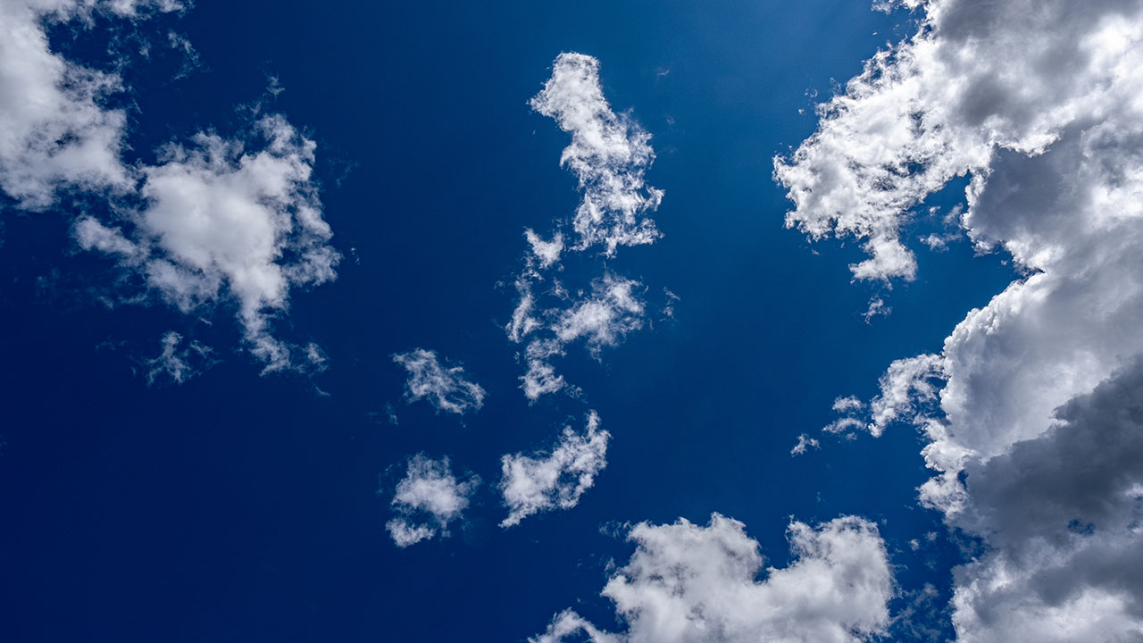 Blue sky with white clouds